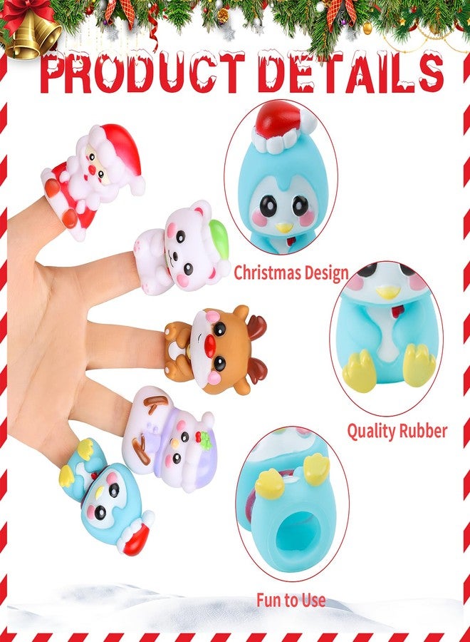 FOIMAS Christmas Finger Puppets,5pcs Santa Claus Snowman Finger Puppet Toys for Kids Toddlers Storytelling Playing Teaching Christmas Stocking Filler Party Favor Supply - Image 3
